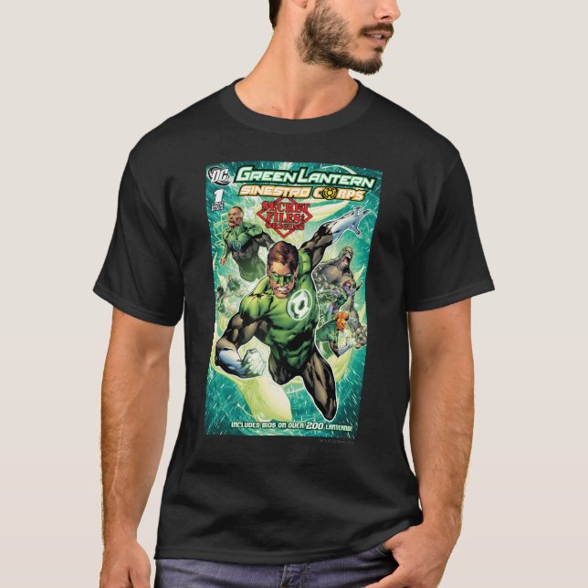 Camiseta Linterna verde - Cubierta de archivos y orígenes s (Anverso)