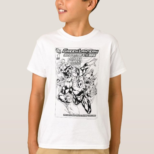 Camiseta Linterna verde - Cubierta de archivos y orígenes s (Anverso)