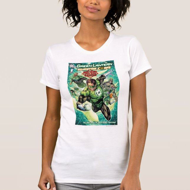 Camiseta Linterna verde - Cubierta de archivos y orígenes s (Anverso)