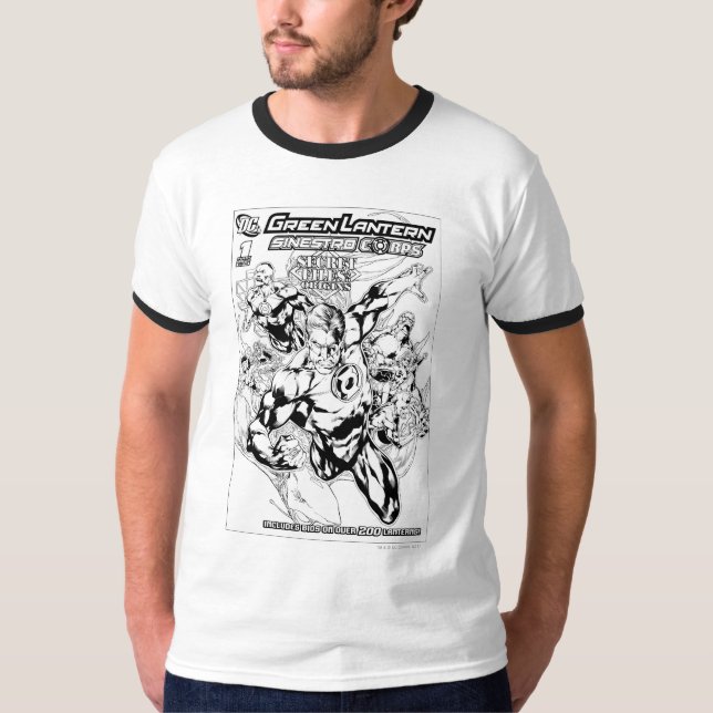 Camiseta Linterna verde - Cubierta de archivos y orígenes s (Anverso)