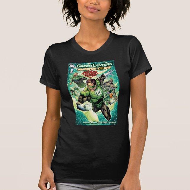 Camiseta Linterna verde - Cubierta de archivos y orígenes s (Anverso)