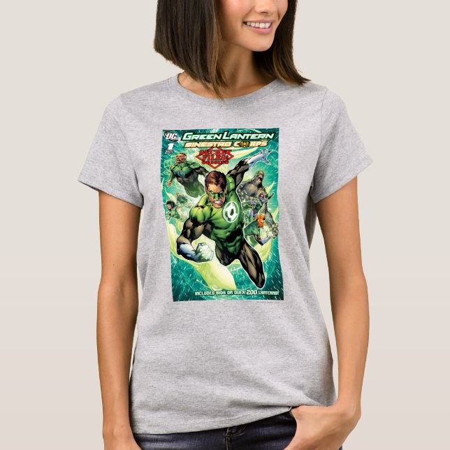 Camiseta Linterna verde - Cubierta de archivos y orígenes s (Anverso)