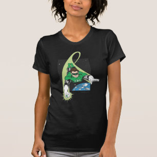 Camiseta Linterna verde en espacio