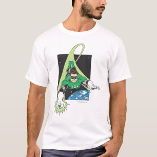 Camiseta Linterna verde en espacio