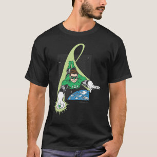 Camiseta Linterna verde en espacio
