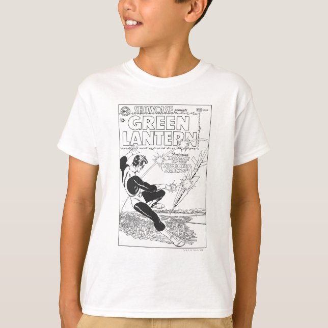 Camiseta Linterna verde: misil de fuga, negro y blanco (Anverso)