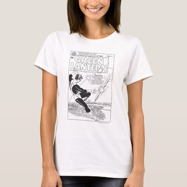 Camiseta Linterna verde: misil de fuga, negro y blanco (Anverso)