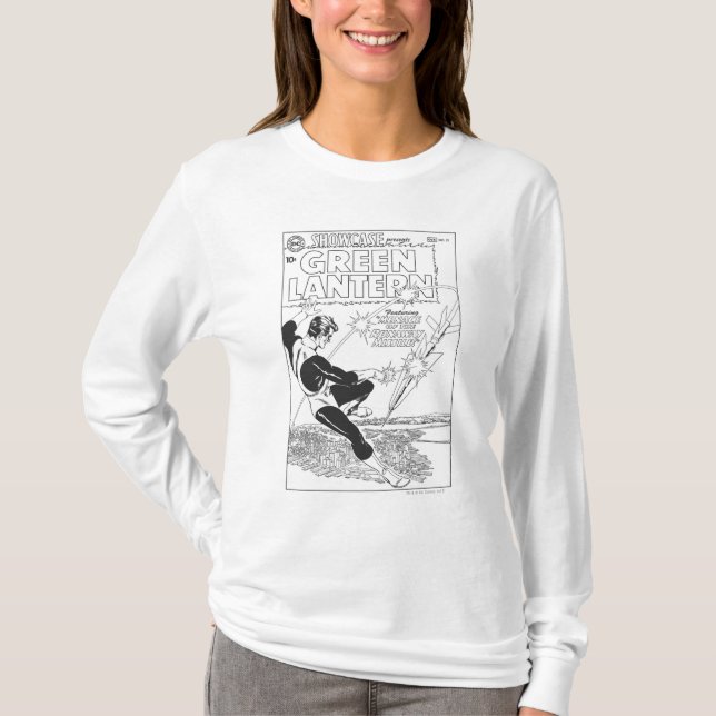 Camiseta Linterna verde: misil de fuga, negro y blanco (Anverso)