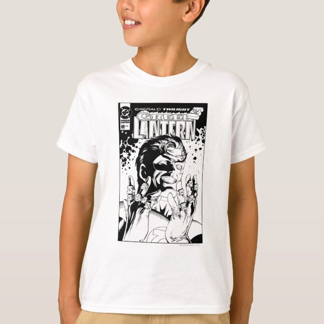 Camiseta Linterna verde - Muchos anillos, negro y blanco (Anverso)