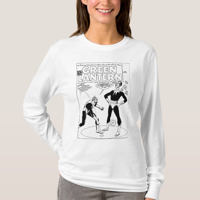 Camiseta Linterna verde retira el anillo, negro y blanco (Anverso)