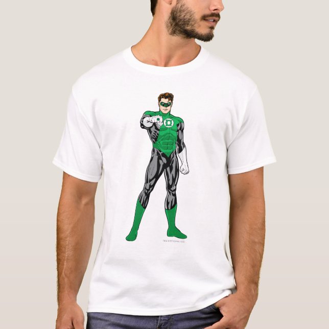 Camiseta Linterna verde - totalmente representada, de pie (Anverso)