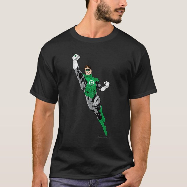 Camiseta Linterna verde - Volando hacia arriba (Anverso)