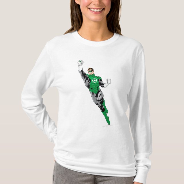 Camiseta Linterna verde - Volando hacia arriba (Anverso)