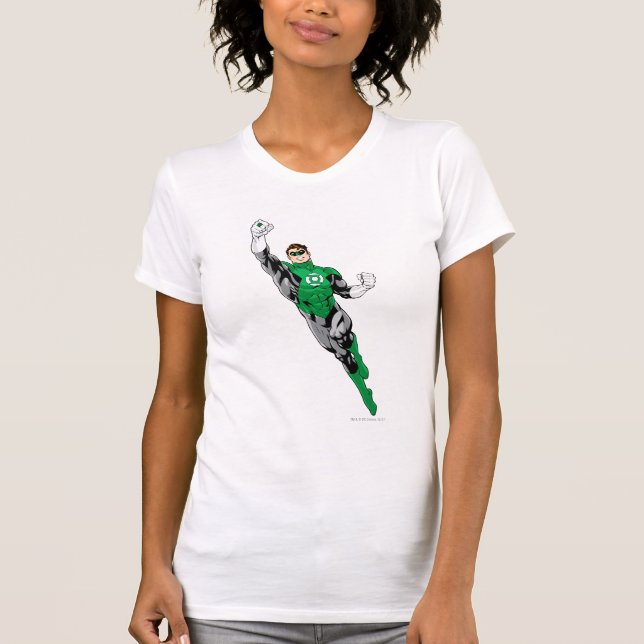 Camiseta Linterna verde - Volando hacia arriba (Anverso)