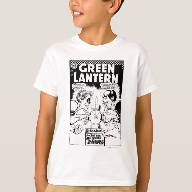 Camiseta Linterna verde vs Sinestro, negro y blanco (Anverso)