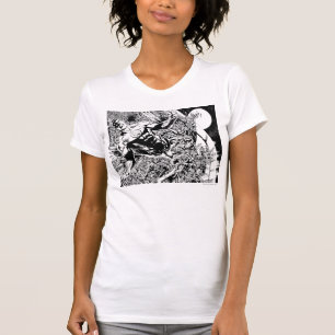 Camiseta Linterna verde y la luna - blanco y negro