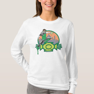 Camiseta Linterna verde y paisaje urbano