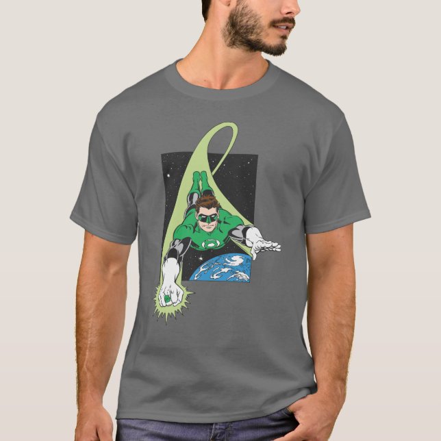 Camiseta Linterna verde y tierra (Anverso)
