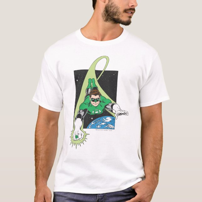 Camiseta Linterna verde y tierra (Anverso)