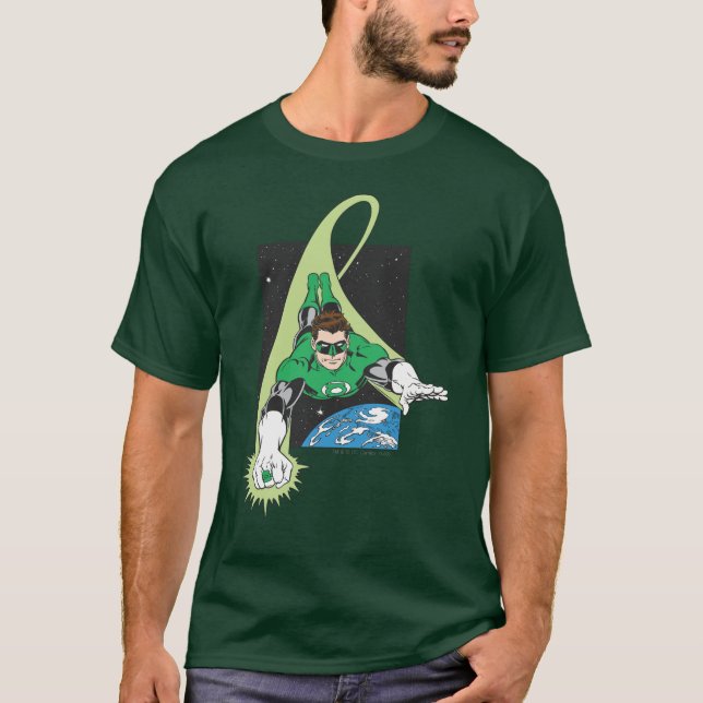 Camiseta Linterna verde y tierra (Anverso)
