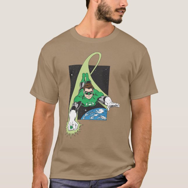 Camiseta Linterna verde y tierra (Anverso)