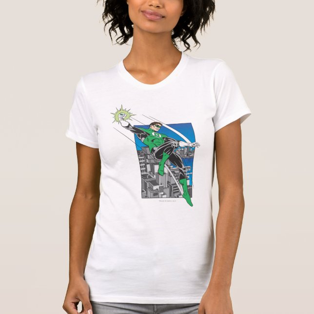 Camiseta Linternas verdes en la ciudad (Anverso)