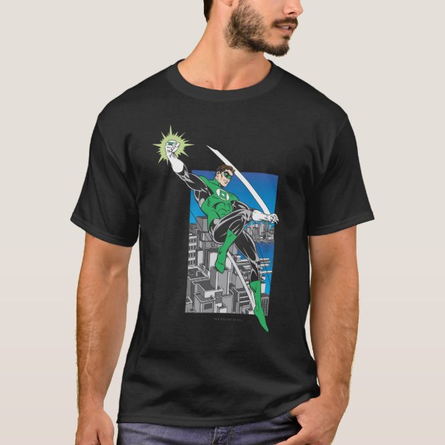 Camiseta Linternas verdes en la ciudad (Anverso)