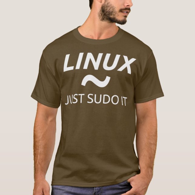 Camiseta Linu Just Sudo It de MCMA Linu OS Graphic (Anverso)