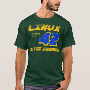 Camiseta Linu y 42 es la Computadora Linu Funny Answer