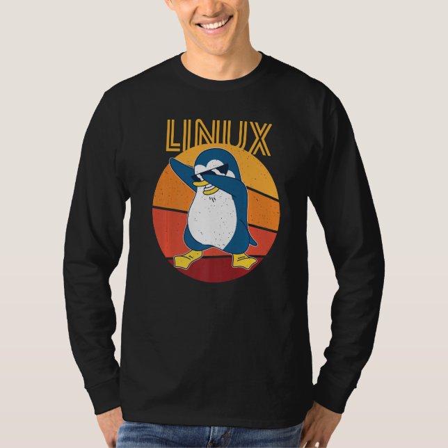Camiseta Linux Admin Cool Penguin Nerd Informatics Premium (Anverso)