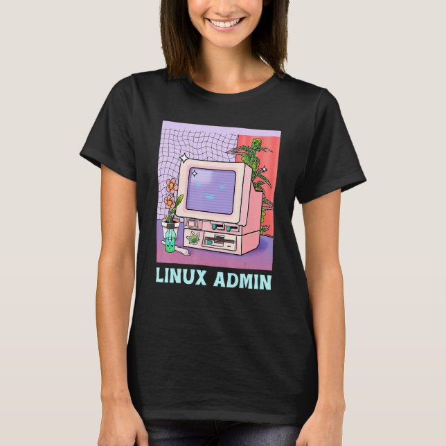 Camiseta Linux Admin Linux Penguin Linux Information Skill (Anverso)