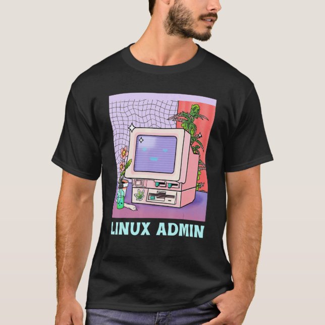 Camiseta Linux Admin Linux Penguin  Linux Information Skill (Anverso)