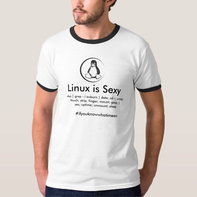 Camiseta Linux es atractivo (Anverso)
