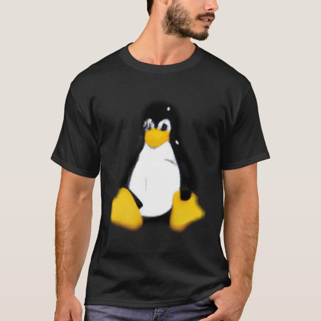 Camiseta Linux Gris pequeño (Anverso)