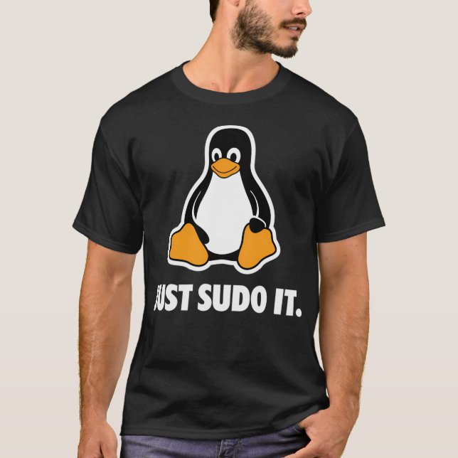 Camiseta Linux Just Sudo It (Anverso)