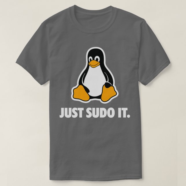 Camiseta Linux Just Sudo it  (Diseño del anverso)