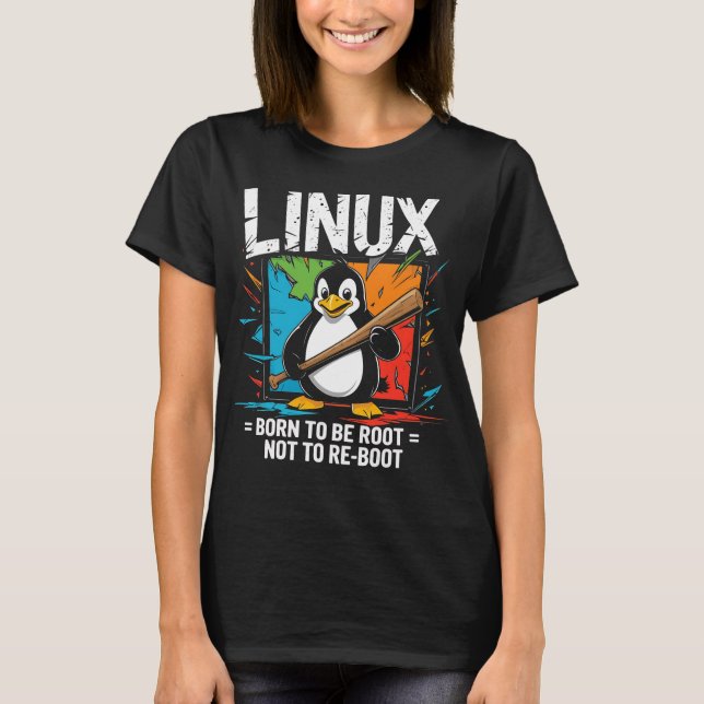 Camiseta Linux - Nacido Para Ser Raíz (Anverso)