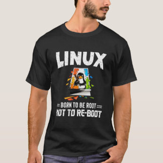 Camiseta Linux - Nacido Para Ser Raíz No Para Reiniciar