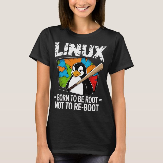 Camiseta Linux - Nacido Para Ser Root (Anverso)