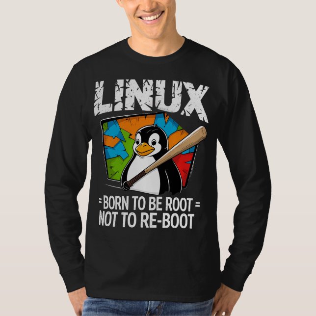 Camiseta Linux - Nacido Para Ser Root (Anverso)