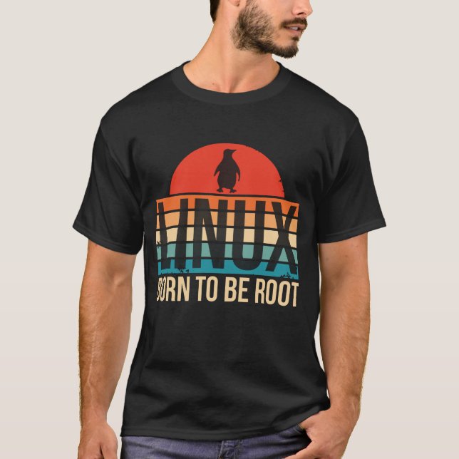 Camiseta Linux Nació Para Ser El Geek De Codificación De Pi (Anverso)