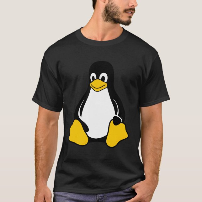 Camiseta Linux Tux Penguin Open Source Nerd Geek (Anverso)