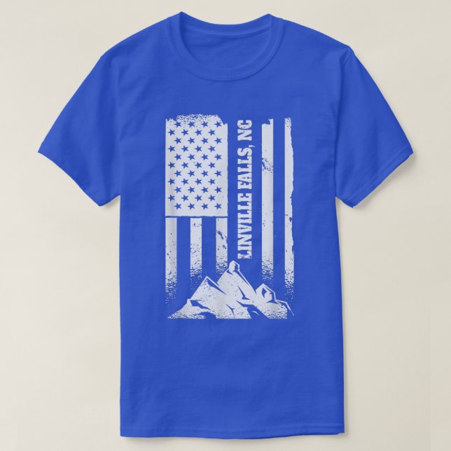 Camiseta Linville Falls NC North Carolina American Patrioti (Diseño del anverso)