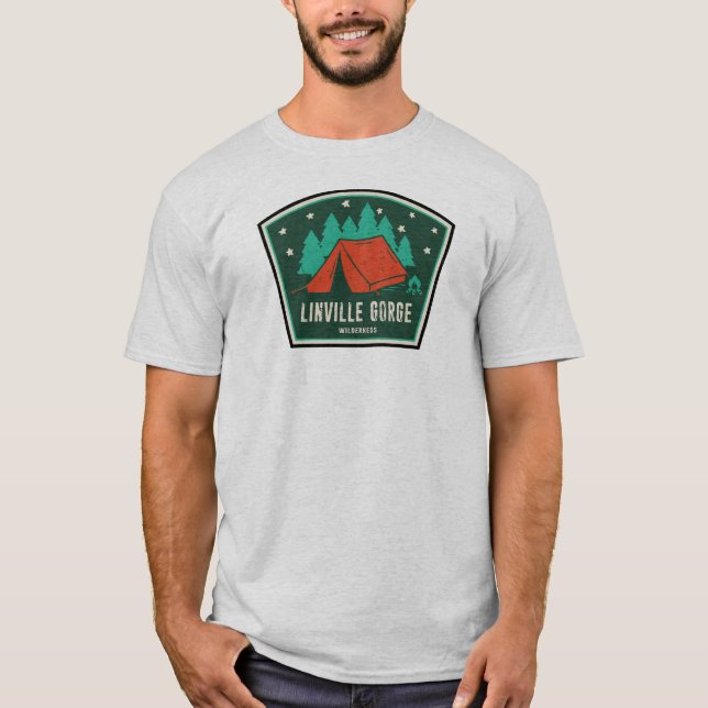 Camiseta Linville Gorge Wilderness North Carolina Camping (Anverso)