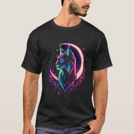 Camiseta Linx lunar, Lynx Silhouette, luna creciente