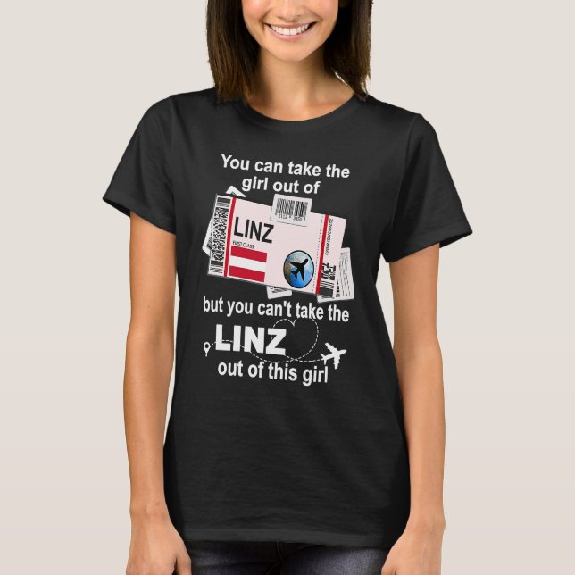 Camiseta Linz Boarding Pass Linz Chica Linz (Anverso)
