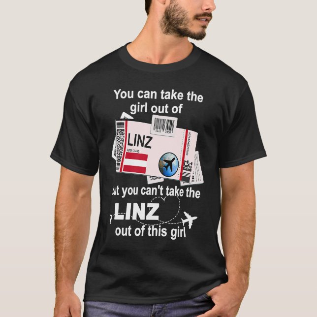 Camiseta Linz Boarding Pass Linz Chica Linz (Anverso)