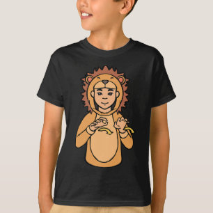 Camiseta Lion ASL Gesto Mano Sordera Dolor de oído sordo Co