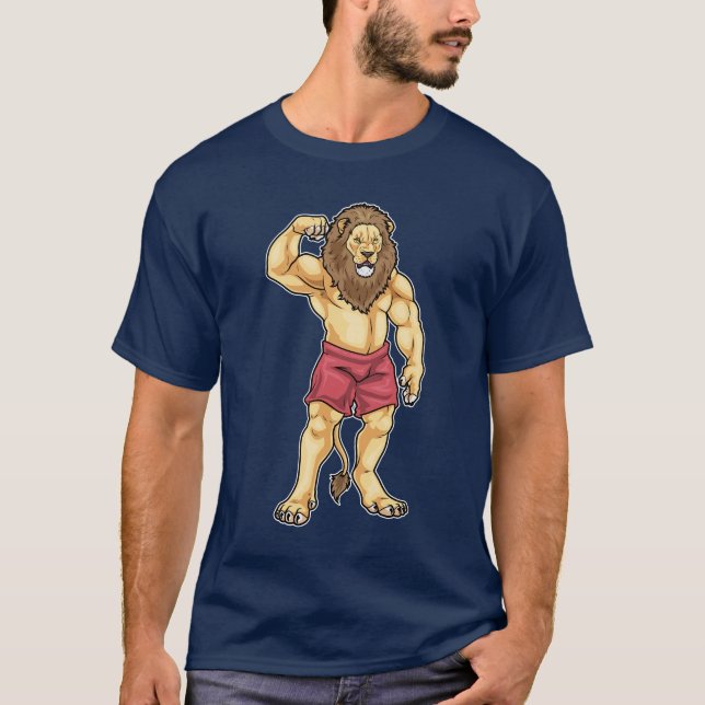 Camiseta Lion Bodybuilder Bodybuilding (Anverso)