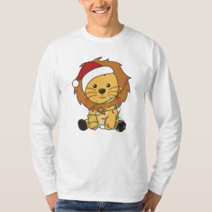 Camiseta Lion Christmas Snow Winter Animals Lions